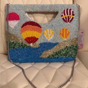 Colorful Beaded Hot Air Balloon Clutch